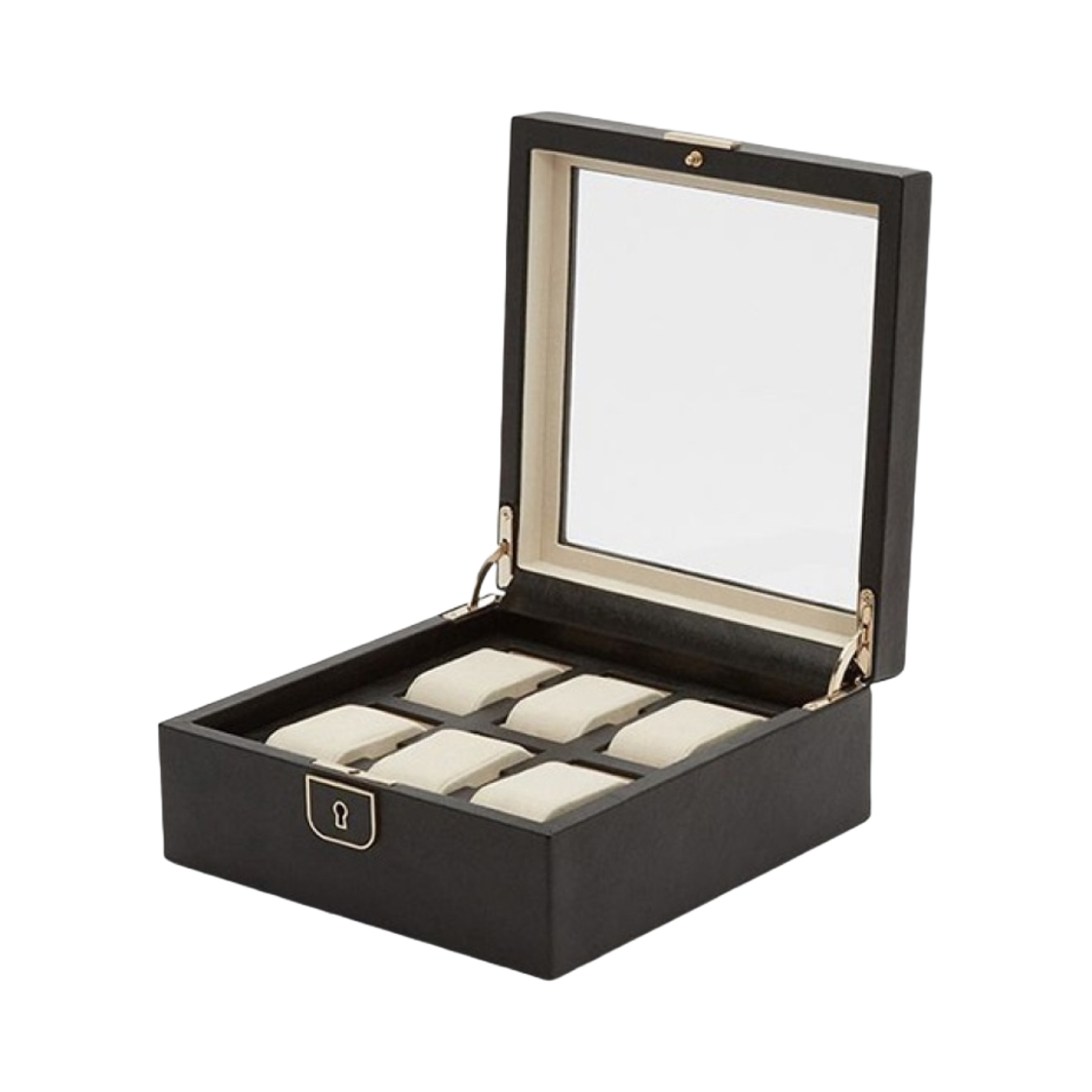 울프 1834 팔레르모 6 피스 워치 박스 블랙 앤트러사이트(Wolf 1834 Palermo 6 piece Watch Box Black Anthracite) - 2