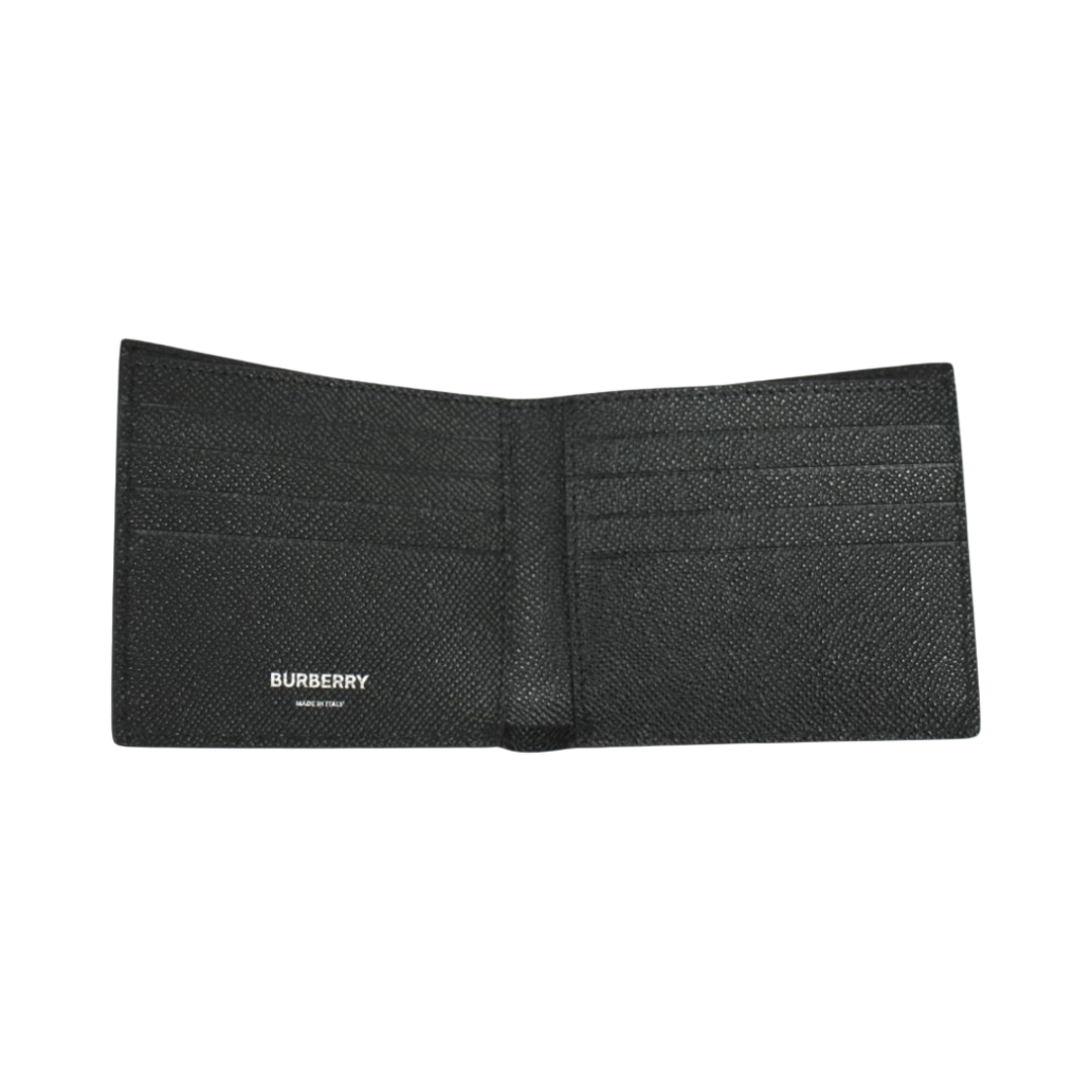 버버리 아이콘 스트라이프 레더 반지갑 블랙(Burberry Icon Stripe Leather Bifold Wallet Black) - 2