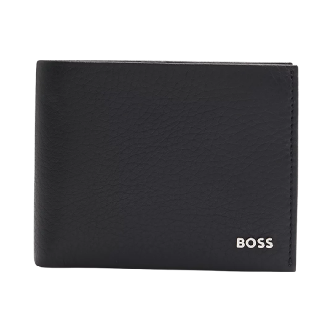 50529512-001 Hugo Boss Italian Leather Card Holder with Logo Lettering Black