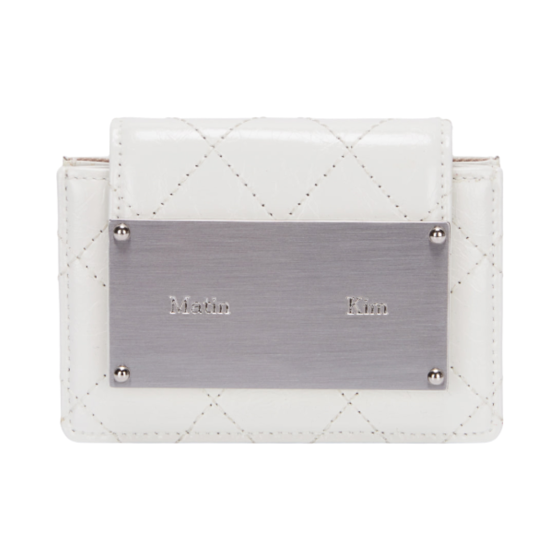 마뗑킴 퀼팅 아코디언 지갑 화이트(Matin Kim Quilting Accordion Wallet White)