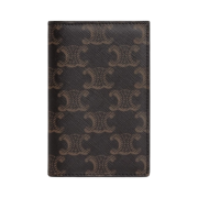 Celine Vertical Card Holder in Triomphe Canvas Black