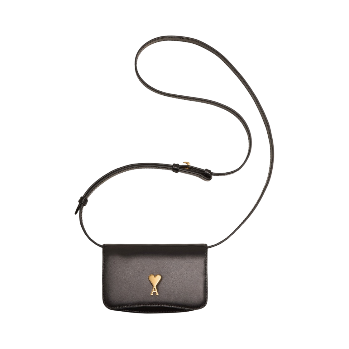 아미 파리 파리 스트랩 카드 홀더 블랙(AMI Paris Paris Strap Card Holder Black) - 1