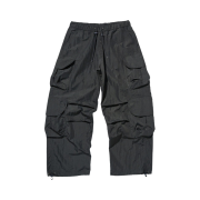 Suade Nylon Cargo Pants Grey