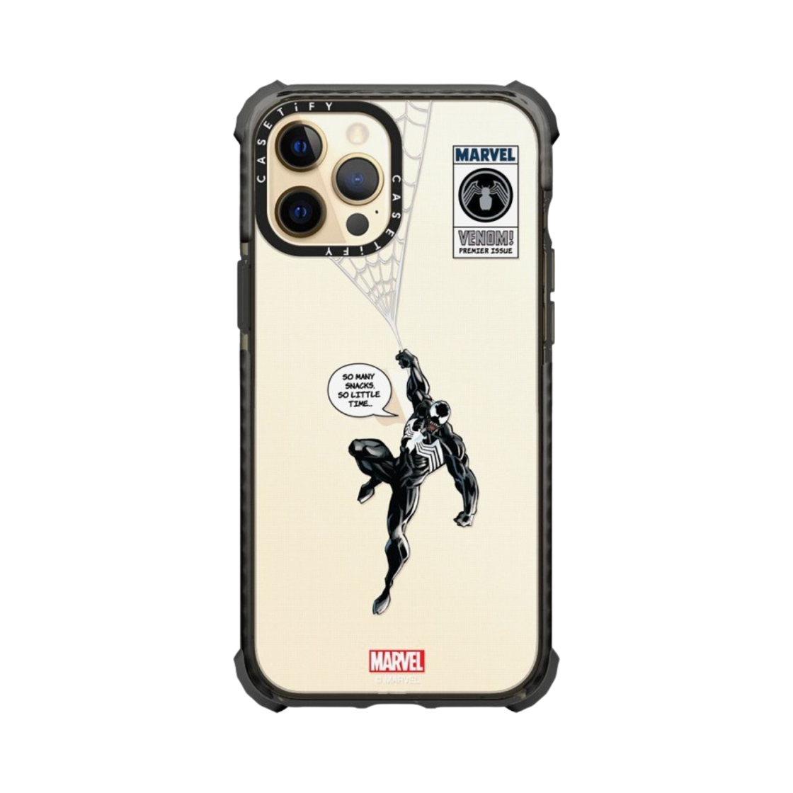 케이스티파이 x 마블 아이폰 베놈 행잉 울트라 임팩트 범퍼 케이스 클리어 글로시 블랙(Casetify x Marvel iPhone Venom Hanging Ultra Impact Bumper Case Clear Glossy Black) - 3