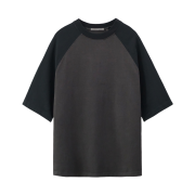 Polyteru Human Index Human Raglan 1/2 Mock T-Shirt Brown/Black