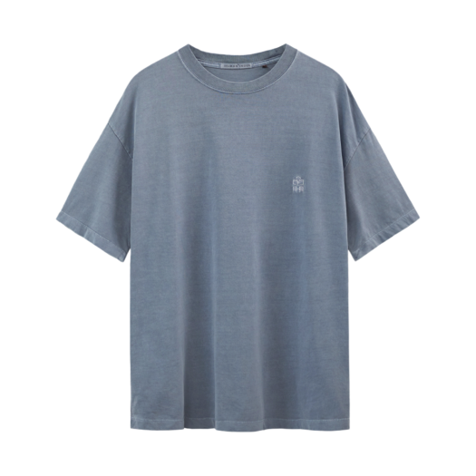 PL5TTS0941HB Polyteru Human Index Human Regular 1/2 T-Shirt Dyed Blue