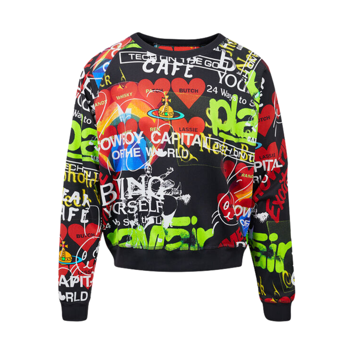 비비안 웨스트우드 래글런 스웨트셔츠 미닝리스(Vivienne Westwood Raglan Sweatshirt Meaningless) - 1