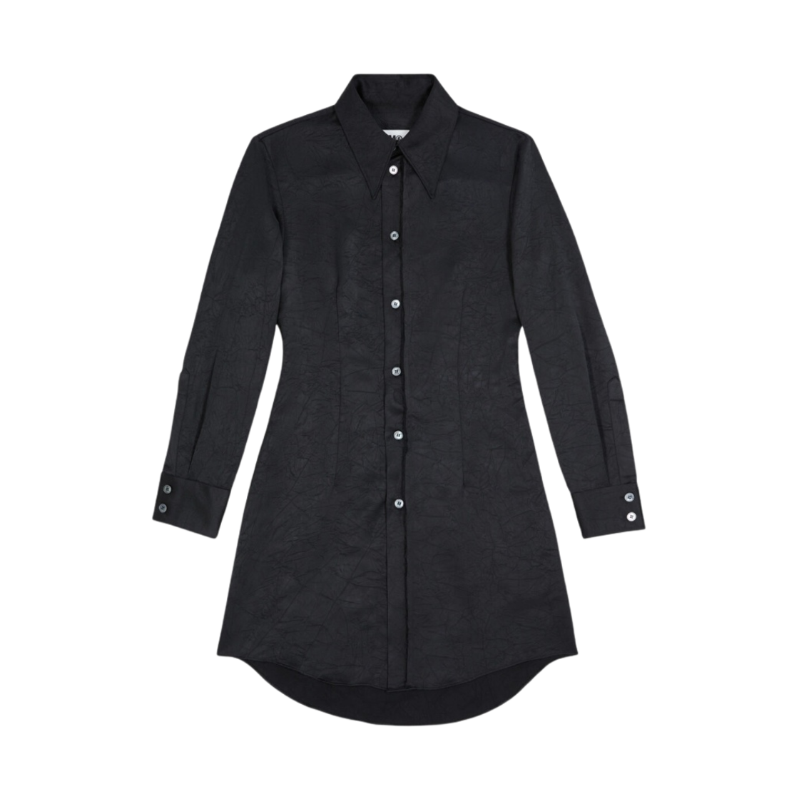 (W) MM6 메종 마르지엘라 셔츠 드레스 블랙((W) MM6 Maison Margiela Shirt Dress Black) - 1