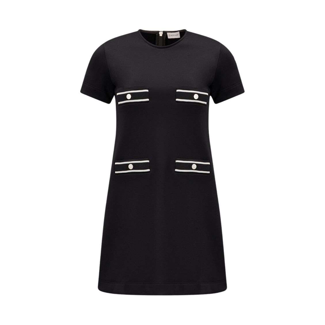 (W) 몽클레르 저지 피케 드레스 블랙 - 23SS((W) Moncler Jersey Piquet Dress Black - 23SS) - 1