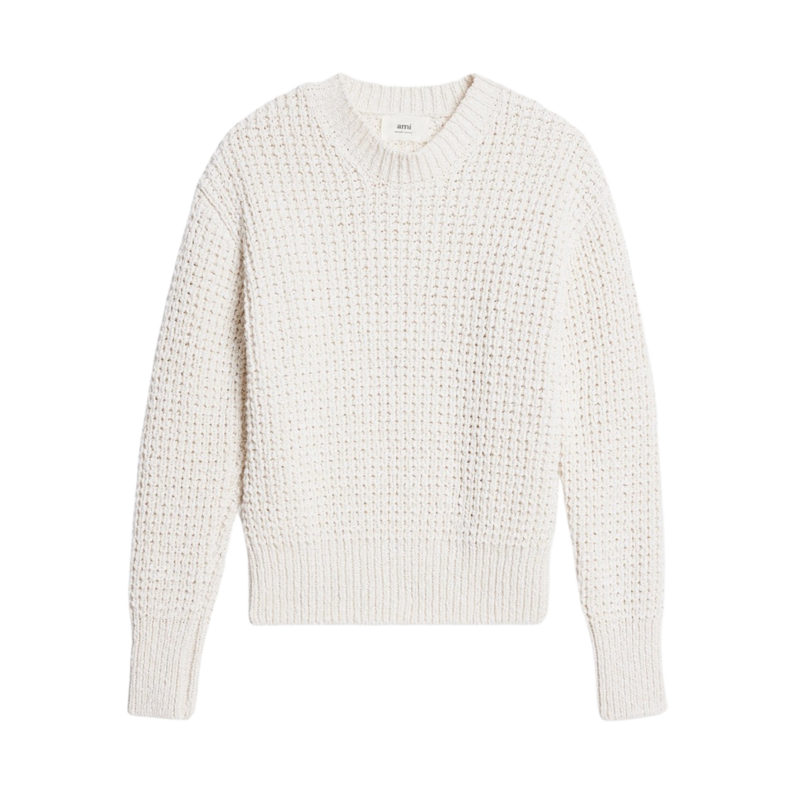 아미 와플 니트 스웨터 내츄럴 화이트(AMI Waffle Knit Sweater Natural White) - 1