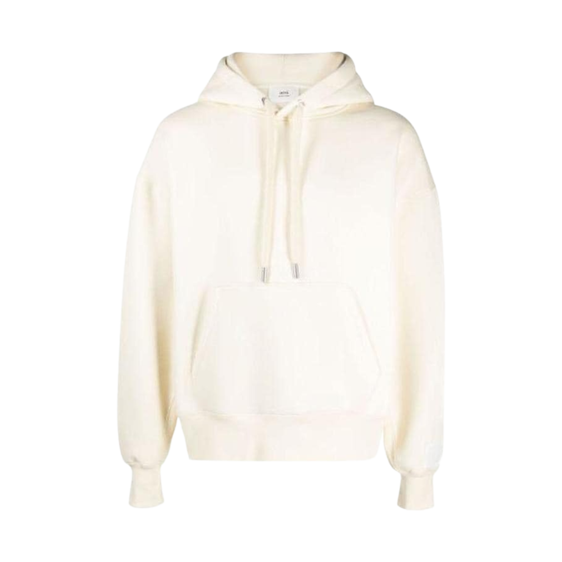 USW217-740-185 AMI Logo Patch Sleeve Cotton Hoodie Ivory