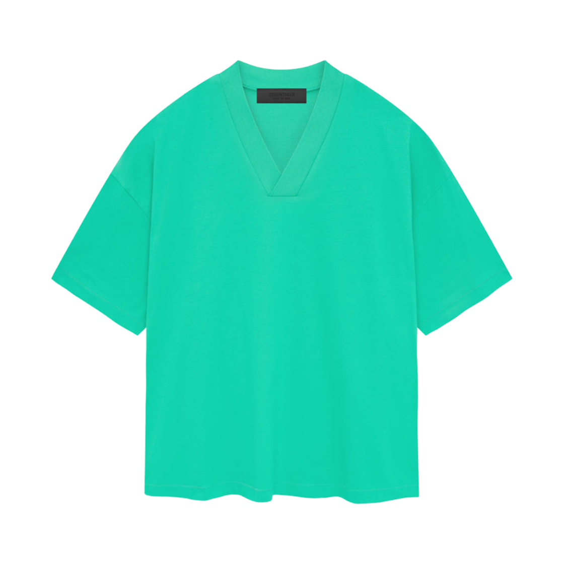 - Essentials V-Neck T-Shirt Mint Leaf - 24SS