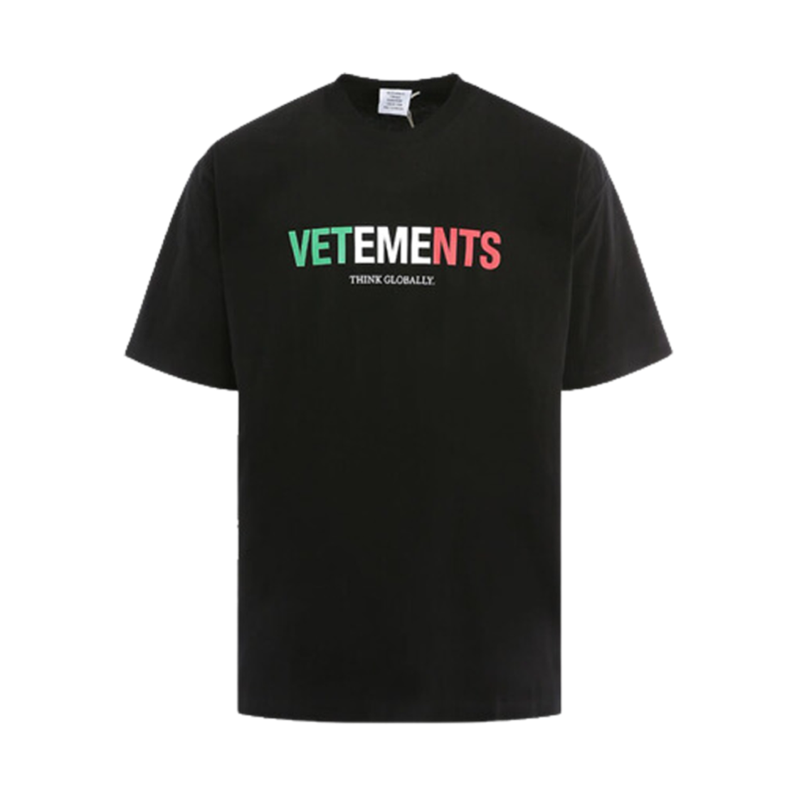 UA52TR280I Vetements Italy Logo T-Shirt Black
