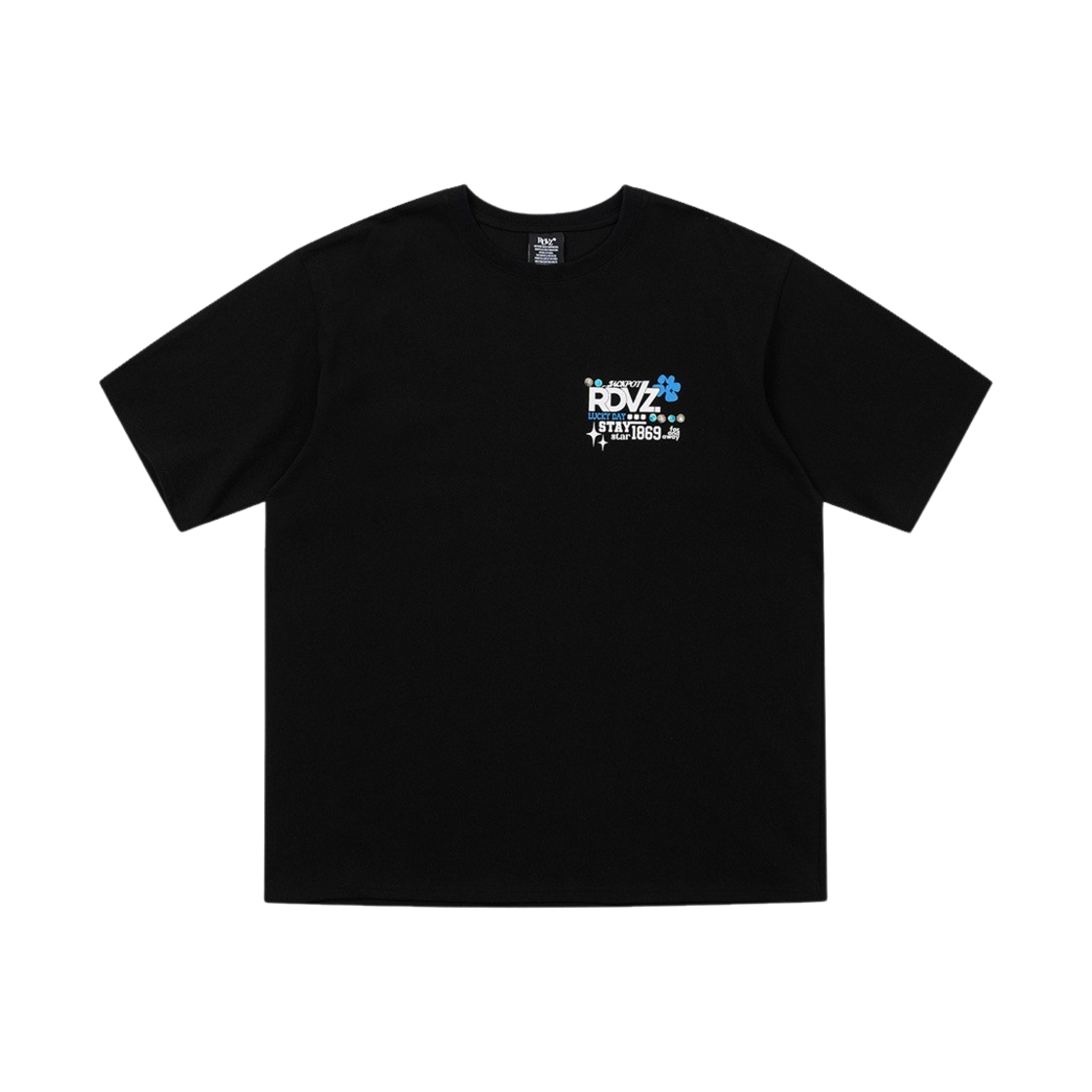 알디브이제트 스테이 럭키 티셔츠 블랙(RDVZ Staylucky T-shirt Black)