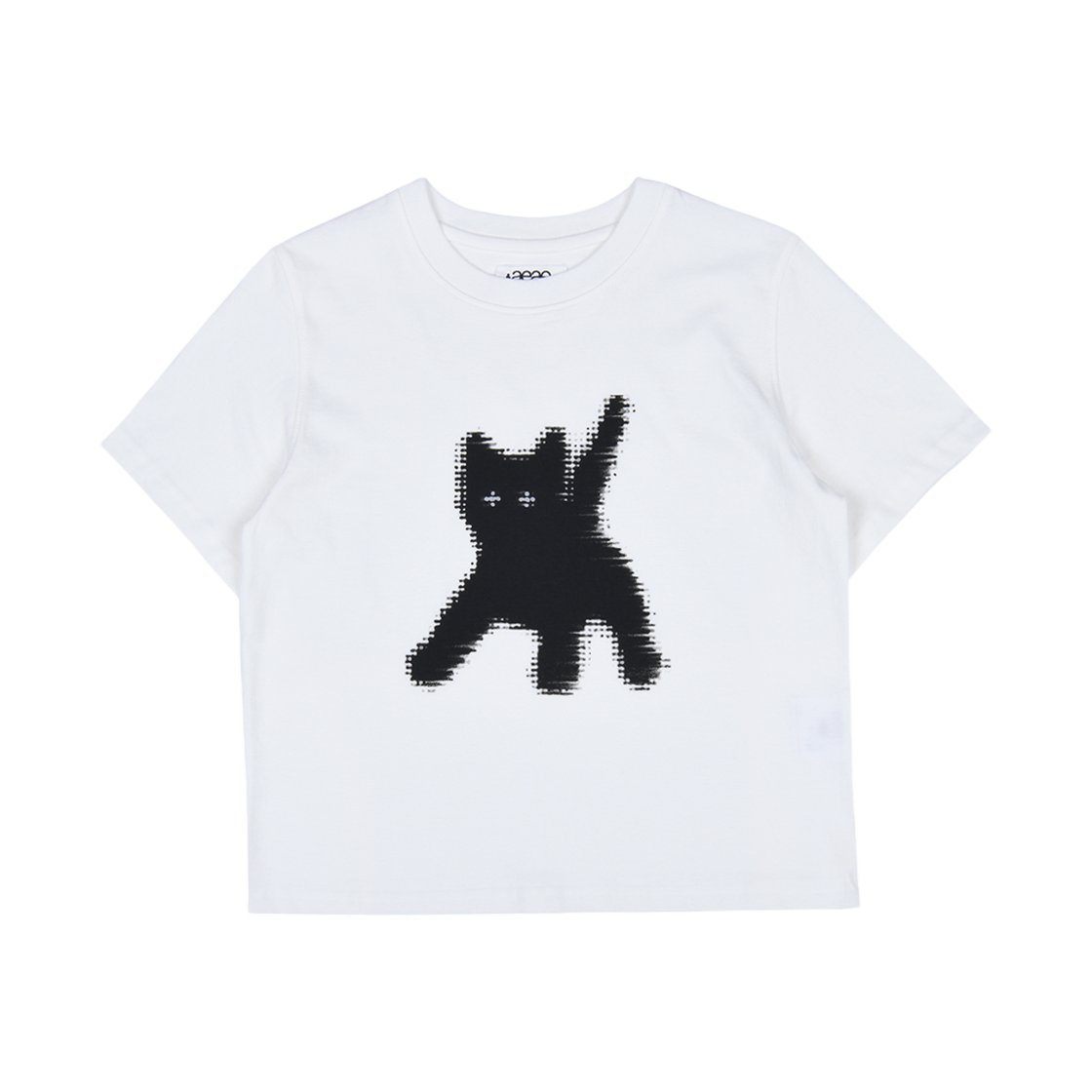 에이이에이이 플래시 캣츠 아이 크롭 티셔츠 화이트