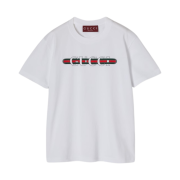 (W) Gucci Cotton Jersey T-Shirt with Print White