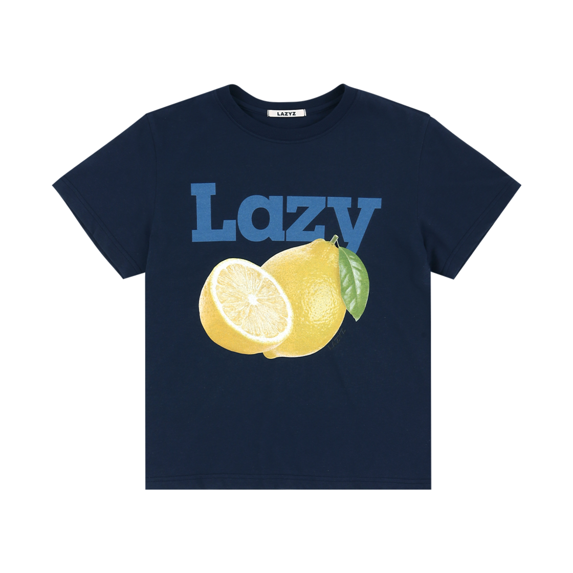 레이지지 레이지 레몬크롭티셔츠 네이비(LAZYZ Lazy Lemon Crop T shirt Navy) - 1