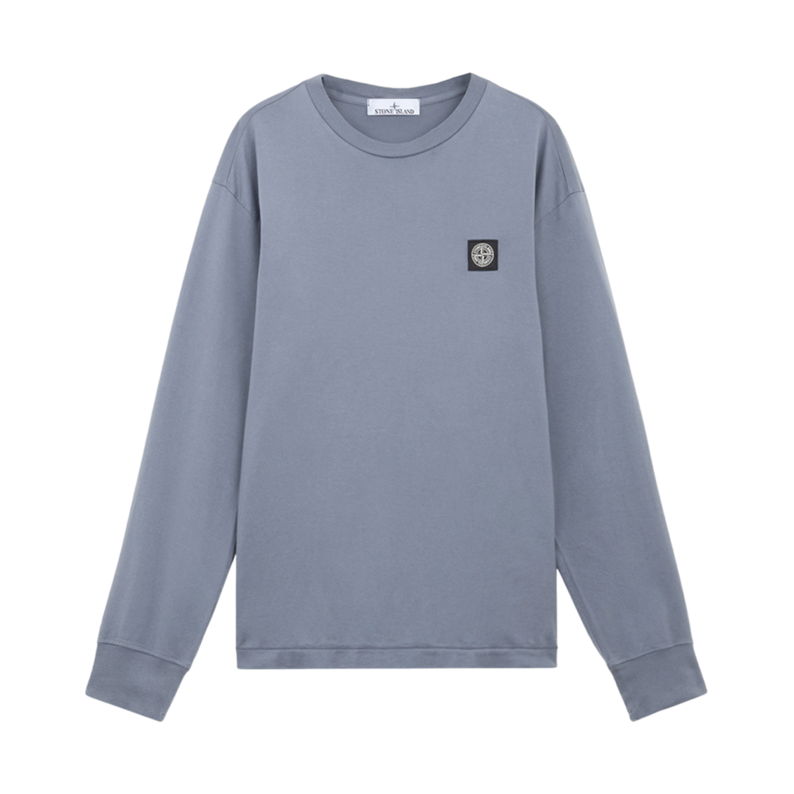 811522713-V0046 Stone Island 22713 60/2 Cotton Jersey Slim Fit L/S T-Shirt Mid Blue - 24FW
