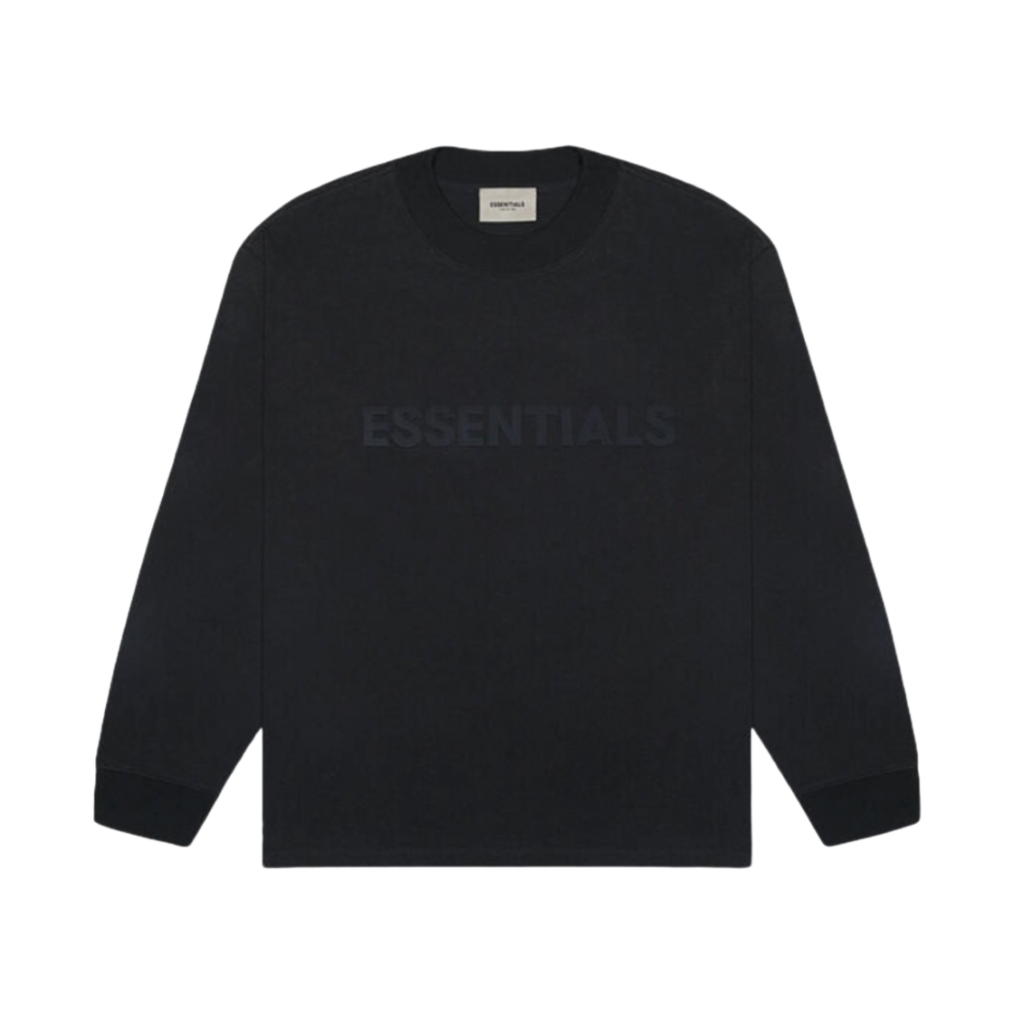 에센셜 3D 실리콘 아플리케 박시 롱슬리브 티셔츠 다크 슬레이트/블랙 2020