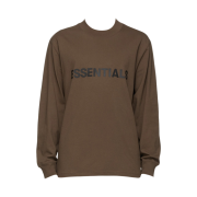 Essentials Boxy Long Sleeve T-Shirt Brown/Rain Drum - Ssense Exclusive