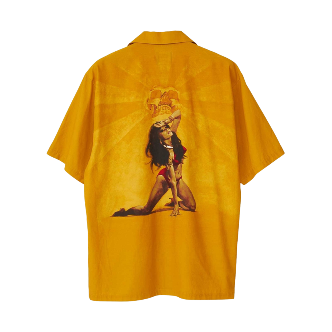 히스테릭 글래머 x 뱀피렐라 시티 오브 고스트 오픈 칼라 셔츠 옐로우(Hysteric Glamour x Vampirella City of Ghosts Open Collar Shirt Yellow) - 2