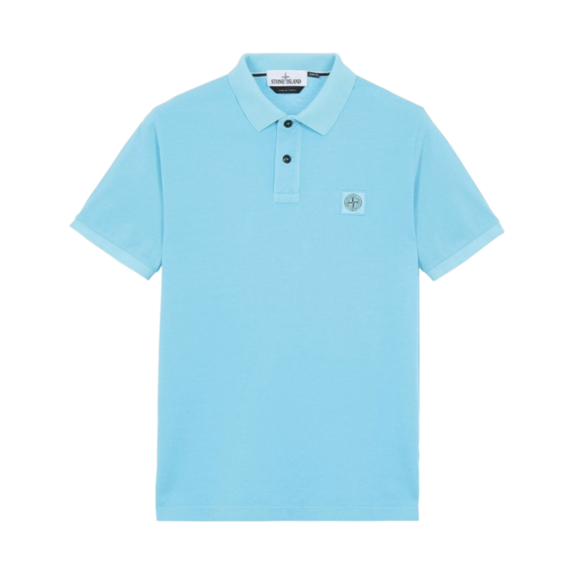 스톤 아일랜드 22S67 피그먼트 다이드 폴로 셔츠 터콰이즈 21SS