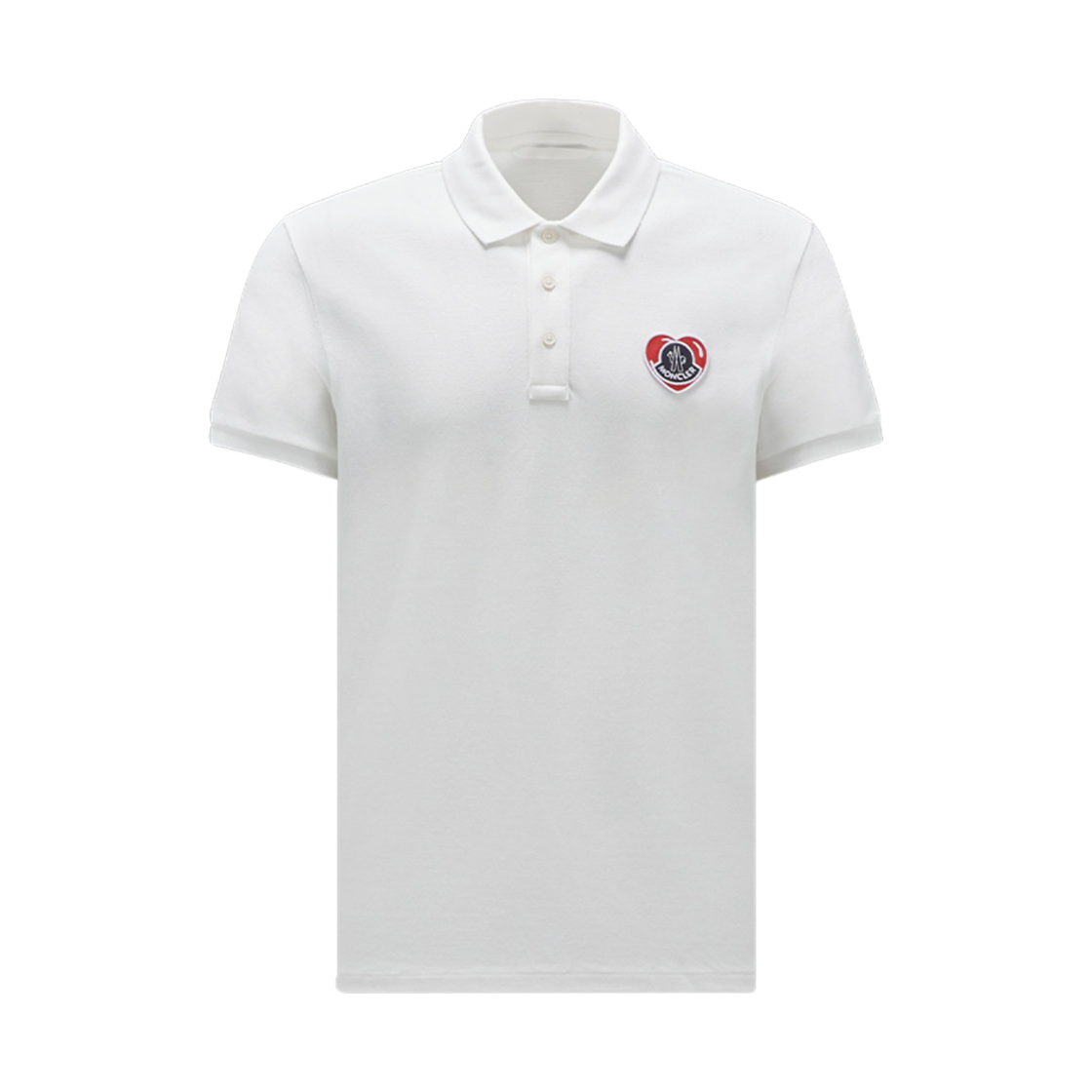 I2-091-8A00010-84556-034 Moncler Logo Polo Shirt White - 23FW - 대표 이미지 #1