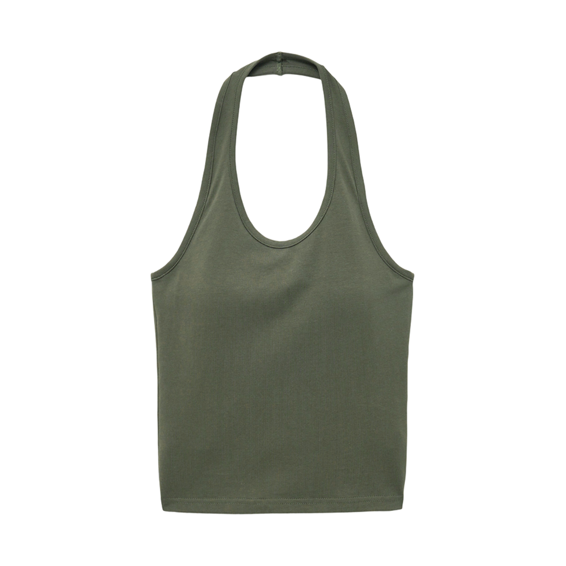 더 새터데이 이브닝 포스트 홀터넥 슬리브리스 탑 카키(The Saturday Evening Post Halter Neck Sleeveless Top_Khaki)