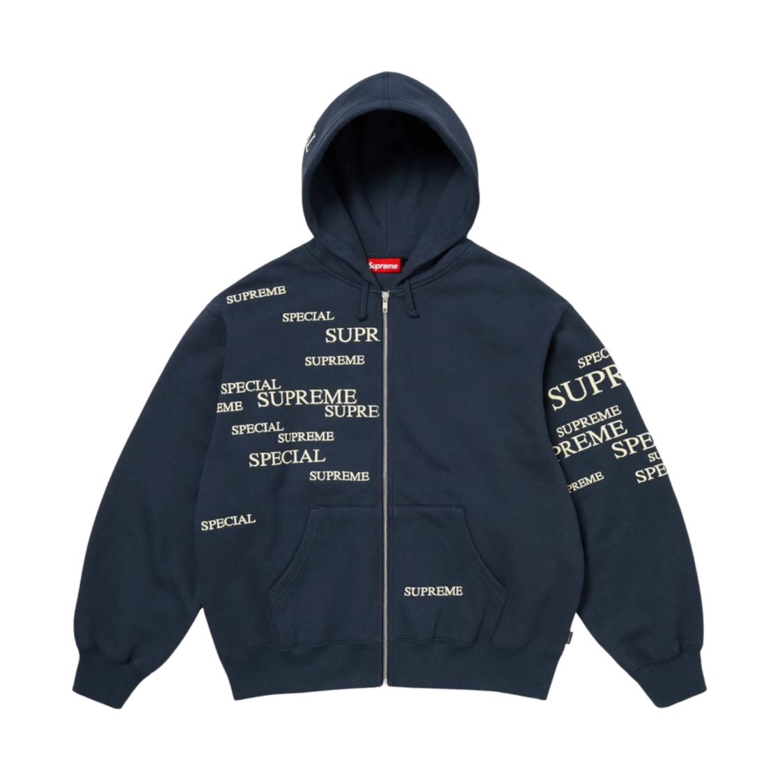 - Supreme Special Zip Up Hooded Sweatshirt Navy - 24FW