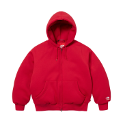 Supreme x The North Face Down Zip Up Hooded Sweatshirt Red - 24FW