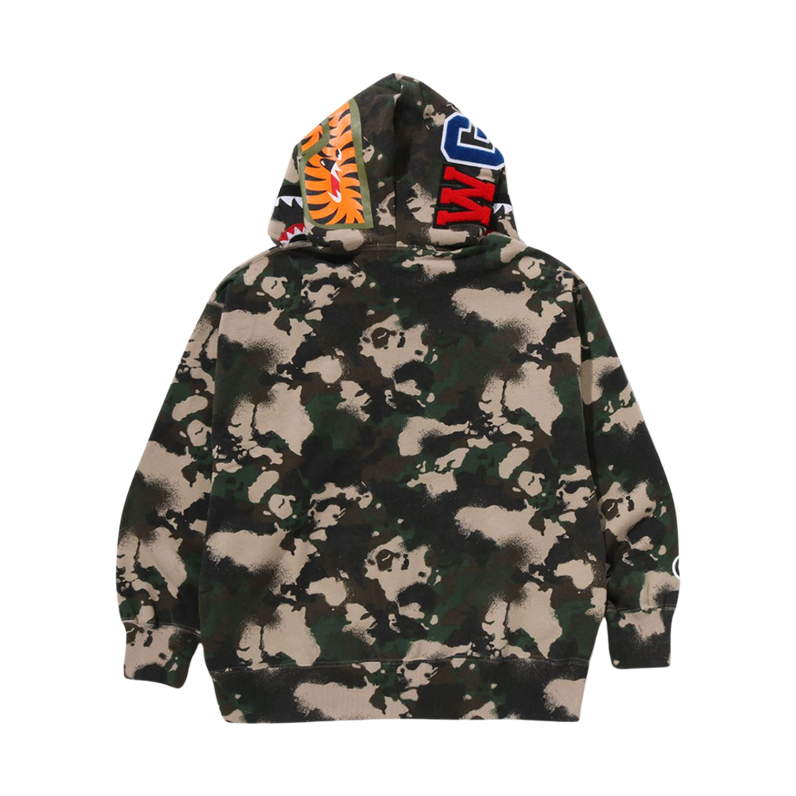 베이프 맵 카모 샤크 릴렉스드 핏 풀 집 후드 그린(BAPE Map Camo Shark Relaxed Fit Full Zip Hoodie Green) - 2