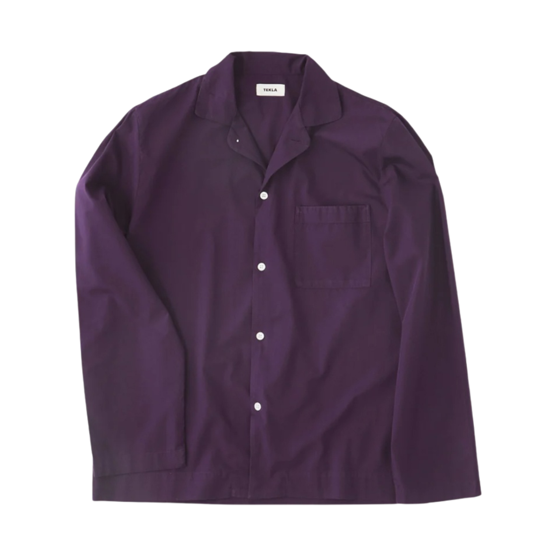 테클라 포플린 슬립웨어 롱슬리브 셔츠 댐선(Tekla Poplin Sleepwear Long Sleeved Shirt Damson)