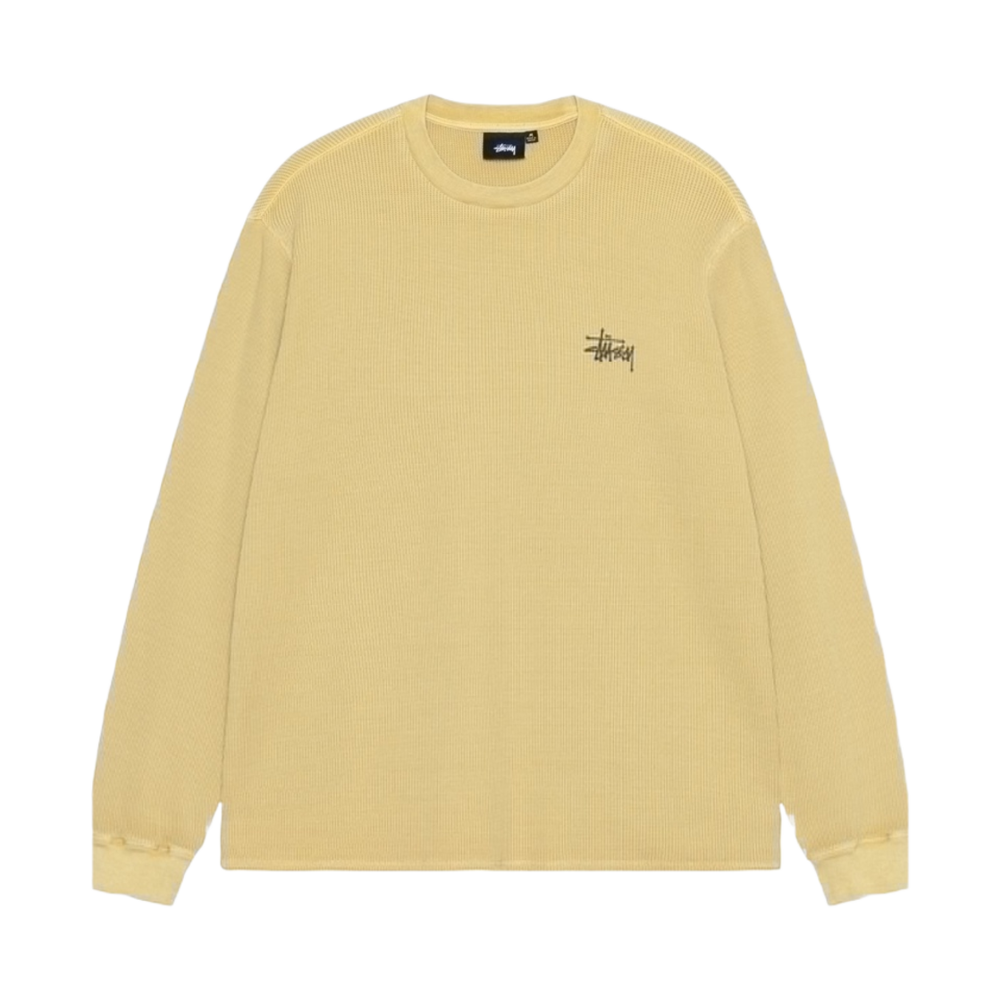 스투시 베이직 스탁 써멀 롱슬리브 티셔츠 더스티 옐로우(Stussy Basic Stock Thermal LS T-Shirt Dusty Yellow) - 2