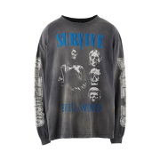SAINT Mxxxxxx Survive LS T-Shirt Black - 23AW