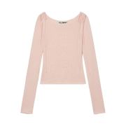(W) Glowny Lynn Slit Sweater Pink