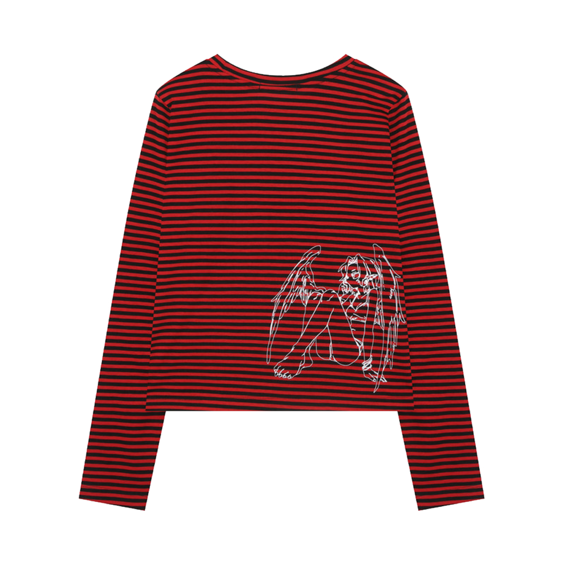 카치스 앤젤 스트라이프 롱슬리브 레드(Cotchs Angel Stripe Longsleeve Red)