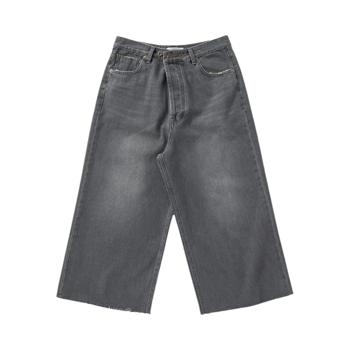 GY21CD05DG00 Gyeong Loose Fit Cropped Denim Jeans Dark Gray