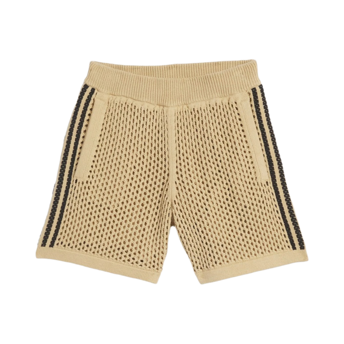 아디다스 x 클랏 크로셰 쇼츠 베이지 톤 - KR 사이즈(Adidas x Clot Crochet Shorts Beige Tone - KR Sizing)