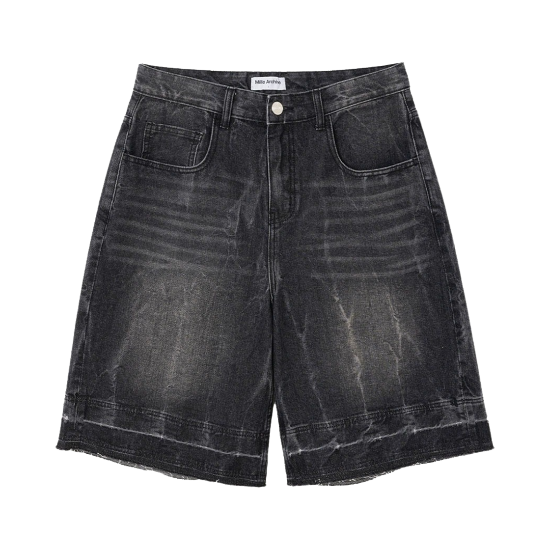밀로 아카이브 레이어 워시드 데님 버뮤다 팬츠 워시드 블랙