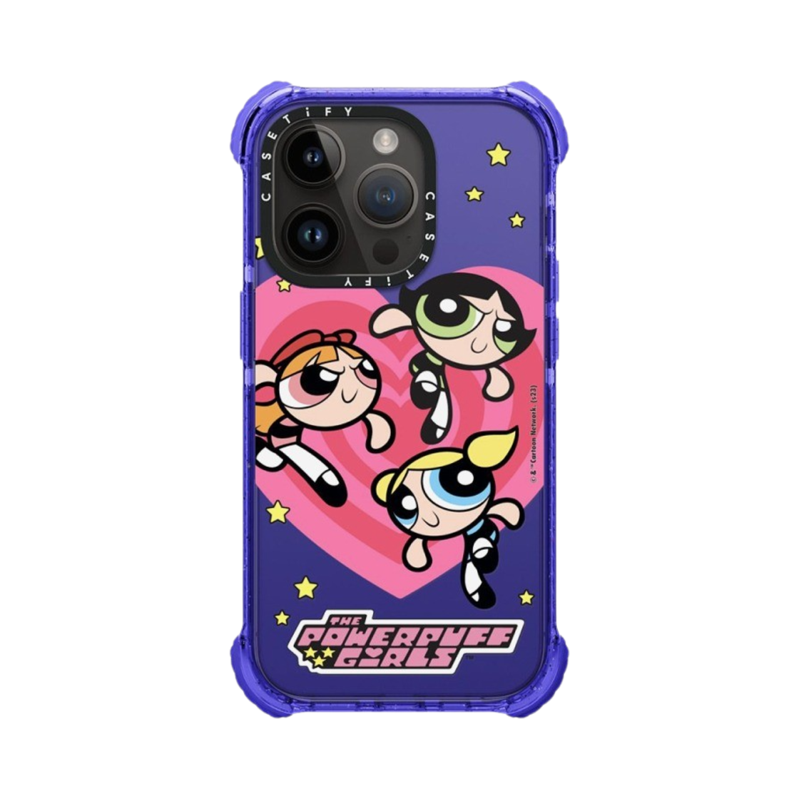 케이스티파이 x 파워퍼프걸 아이폰 하트 울트라 임팩트 범퍼 케이스 반투명 페리 퍼플(Casetify x The Powerpuff Girls iPhone Heart Ultra Impact Bumper Case Sheer Peri Purple) - 3
