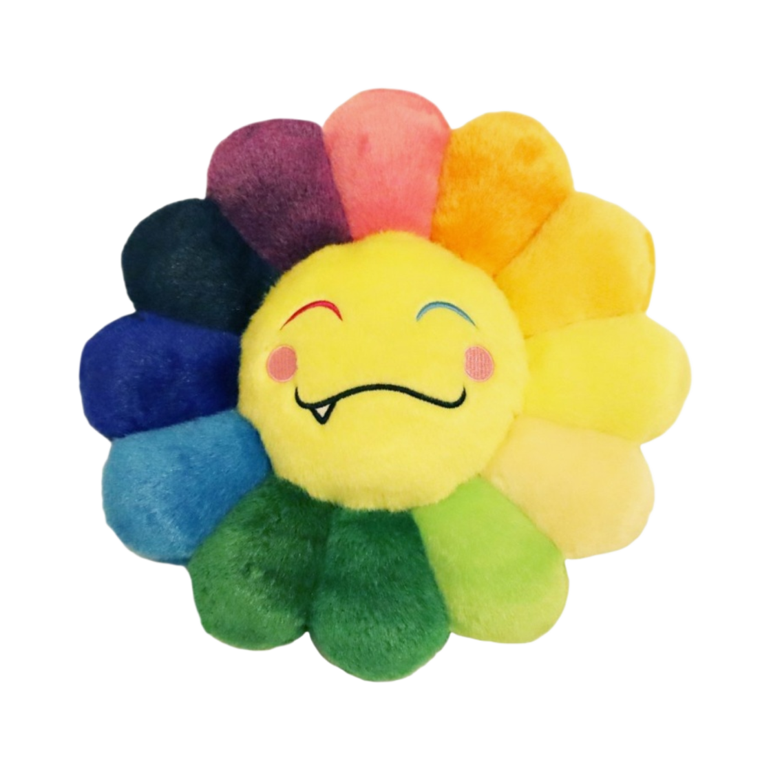 카이카이키키 플라워 이모지 쿠션 스마일 30cm 레인보우(Kaikai Kiki Flower Emoji Cushion Smile 30cm Rainbow)