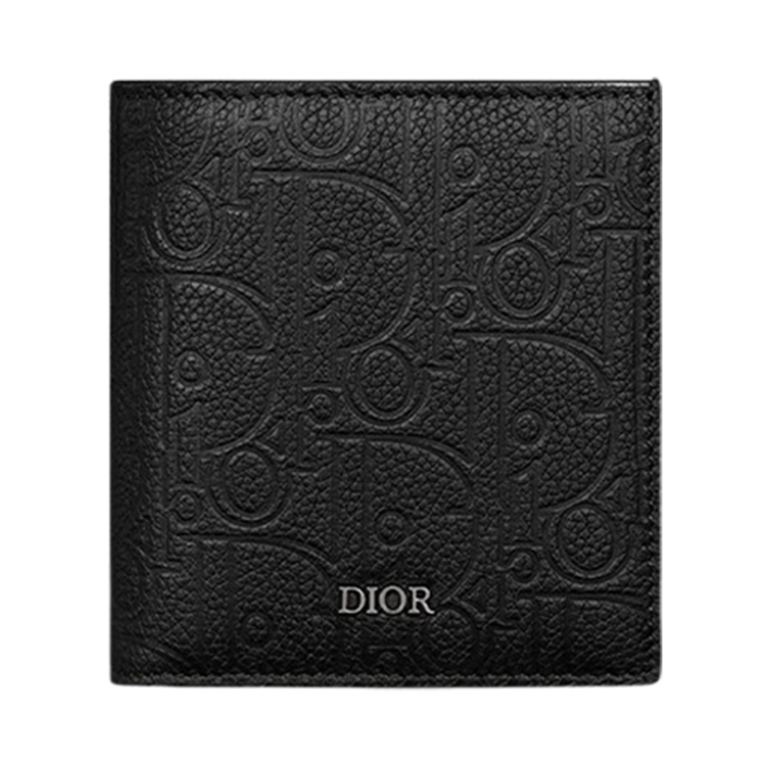 2ESBH072FLG-H00N Dior Vertical Bifold Wallet Black Dior Gravity Leather and Black Smooth Calfskin