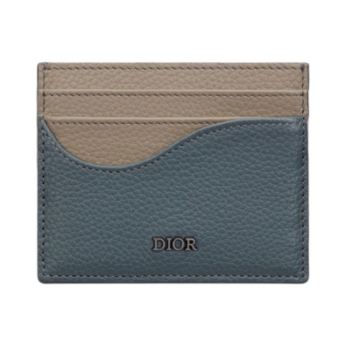 디올 새들 카드 홀더 브라운 딥 그레이 그레인드 카프스킨(Dior Saddle Card Holder Brown Deep Gray Grained Calfskin) - 1