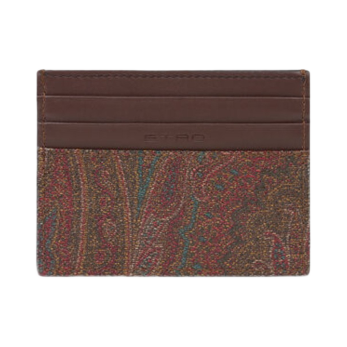 WP2E0001AA001M0019 Etro Paisley Card Holder Brown