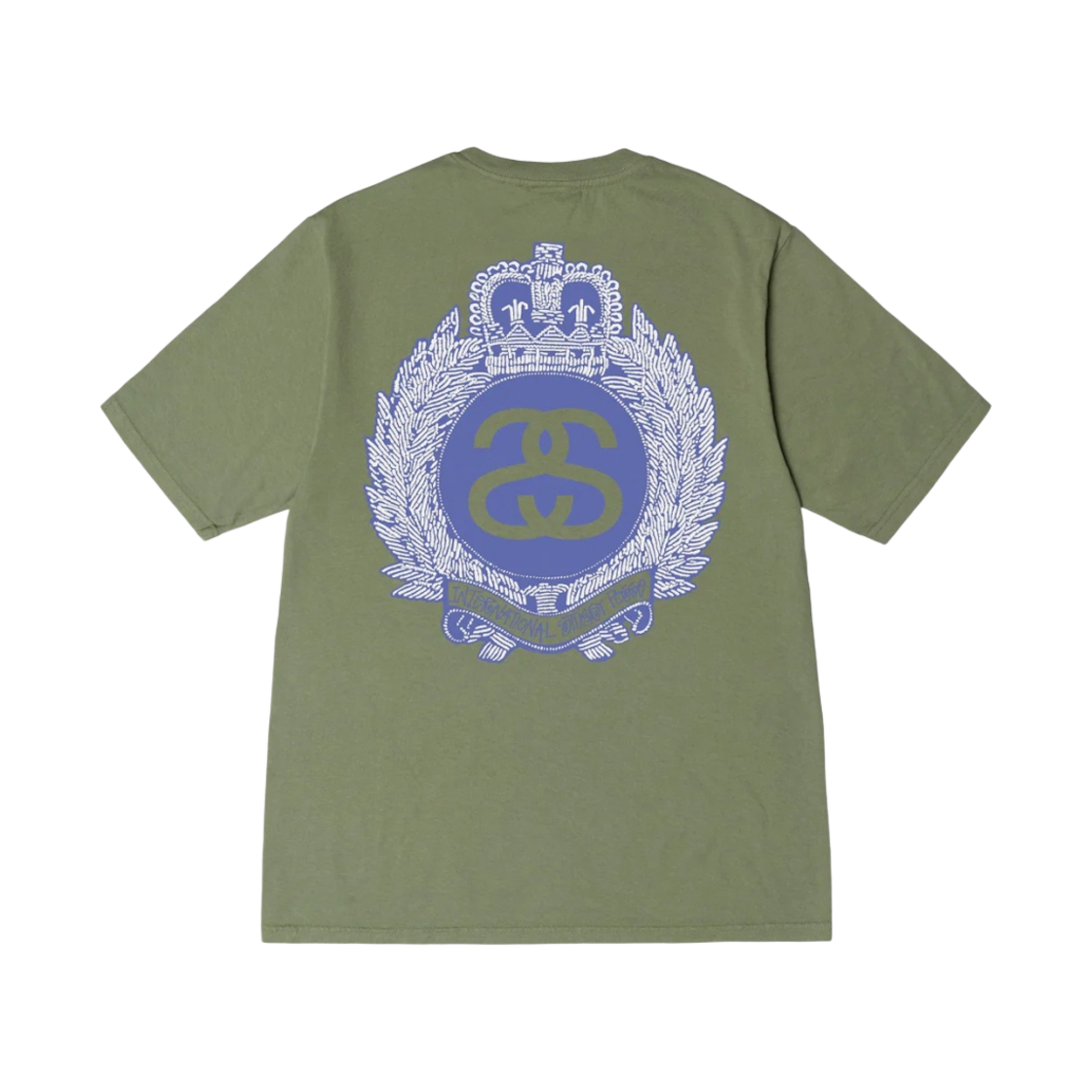 스투시 크라운 리쓰 피그먼트 다이드 티셔츠 아티초크