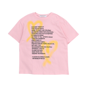 The Museum Visitor Heart Sprayed T-Shirt Pink