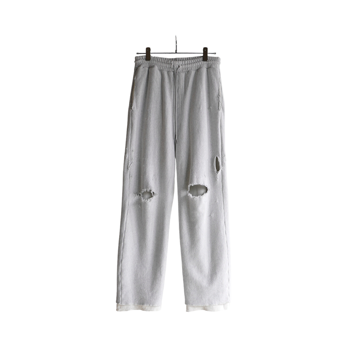 ANC-PT34 Ancellm Crash Sweat Layered Pants White