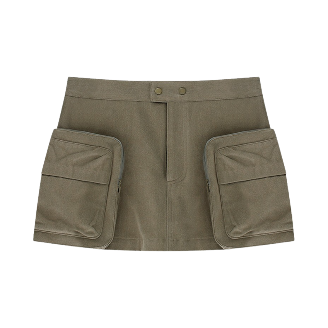 23FW12KHS / 23FW12KHM Kashiko Women Fluffy Cargo Mini Skirt Pants Khaki