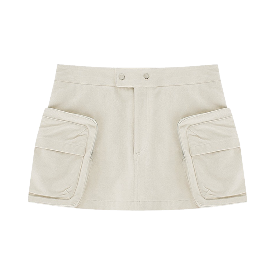 23FW12IVOTS / 23FW12IVOTM Kashiko Women Fluffy Cargo Mini Skirt Pants Ivory