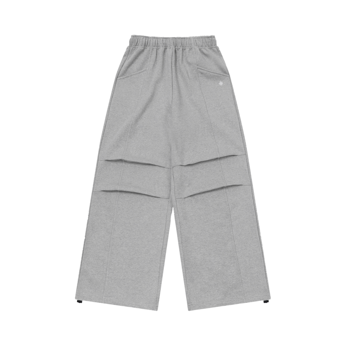 SR25SSPT02GR SLOW RECORD HOUSE Double Pintuck Wide Sweat Pants Gray